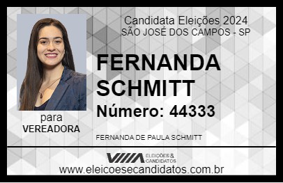 Candidato FERNANDA SCHMITT 2024 - SÃO JOSÉ DOS CAMPOS - Eleições