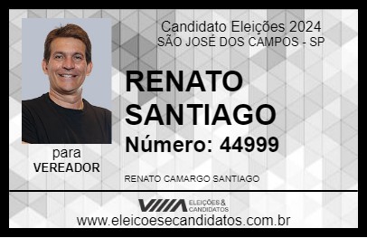 Candidato RENATO SANTIAGO 2024 - SÃO JOSÉ DOS CAMPOS - Eleições