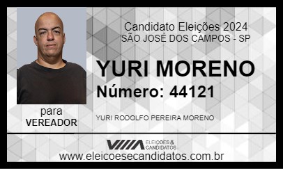 Candidato YURI MORENO 2024 - SÃO JOSÉ DOS CAMPOS - Eleições