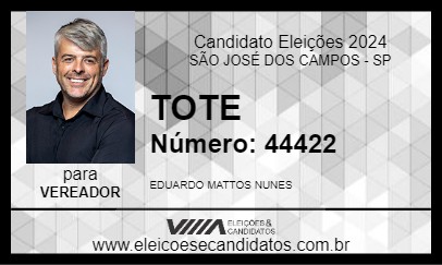 Candidato TOTE 2024 - SÃO JOSÉ DOS CAMPOS - Eleições