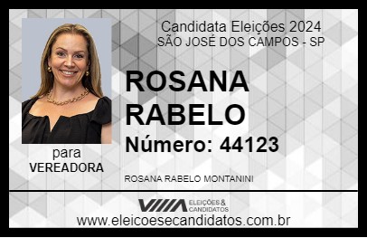 Candidato ROSANA RABELO 2024 - SÃO JOSÉ DOS CAMPOS - Eleições