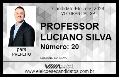 Candidato PROFESSOR LUCIANO SILVA 2024 - VOTORANTIM - Eleições