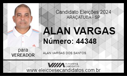 Candidato ALAN VARGAS 2024 - ARAÇATUBA - Eleições