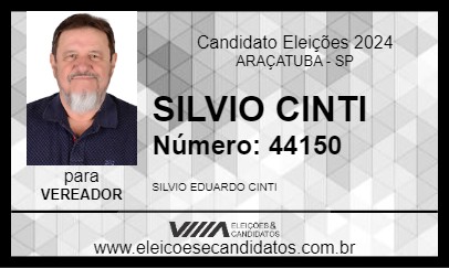 Candidato SILVIO CINTI 2024 - ARAÇATUBA - Eleições