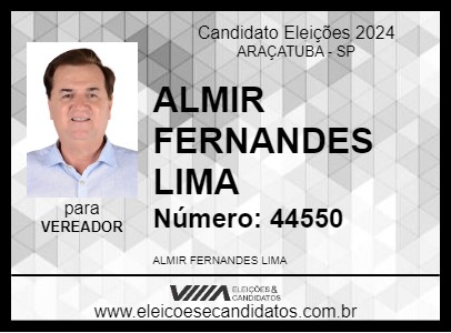 Candidato ALMIR FERNANDES LIMA 2024 - ARAÇATUBA - Eleições