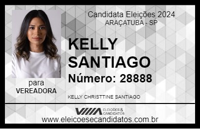 Candidato KELLY SANTIAGO 2024 - ARAÇATUBA - Eleições