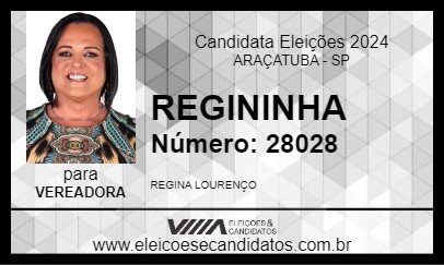 Candidato REGININHA 2024 - ARAÇATUBA - Eleições