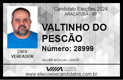 Candidato VALTINHO DO PESCÃO 2024 - ARAÇATUBA - Eleições