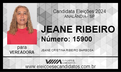 Candidato JEANE RIBEIRO 2024 - ANALÂNDIA - Eleições