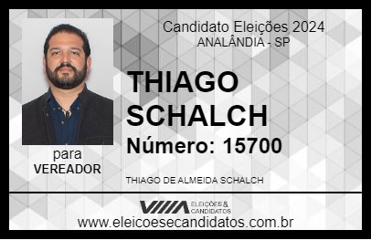 Candidato THIAGO SCHALCH 2024 - ANALÂNDIA - Eleições