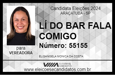 Candidato LÍ DO BAR FALA COMIGO 2024 - ARAÇATUBA - Eleições