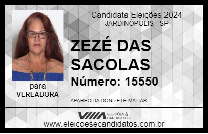 Candidato ZEZÉ DAS SACOLAS 2024 - JARDINÓPOLIS - Eleições