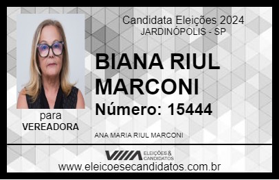 Candidato BIANA RIUL MARCONI 2024 - JARDINÓPOLIS - Eleições