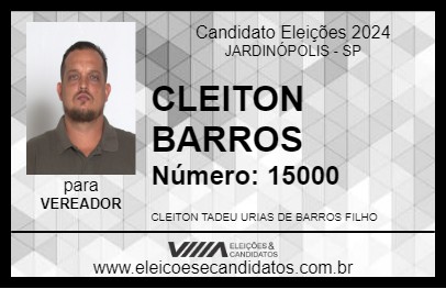 Candidato CLEITON BARROS 2024 - JARDINÓPOLIS - Eleições