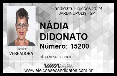 Candidato NÁDIA DIDONATO 2024 - JARDINÓPOLIS - Eleições