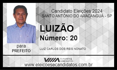 Candidato LUIZÃO 2024 - SANTO ANTÔNIO DO ARACANGUÁ - Eleições