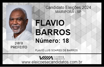 Candidato FLAVIO BARROS 2024 - MAIRIPORÃ - Eleições