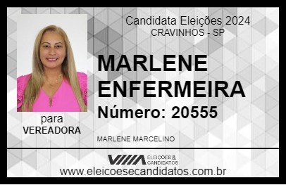 Candidato MARLENE ENFERMEIRA 2024 - CRAVINHOS - Eleições