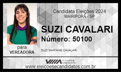 Candidato SUZI CAVALARI 2024 - MAIRIPORÃ - Eleições