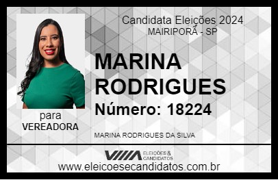 Candidato MARINA RODRIGUES 2024 - MAIRIPORÃ - Eleições