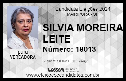 Candidato SILVIA MOREIRA LEITE 2024 - MAIRIPORÃ - Eleições