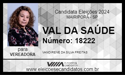 Candidato VAL DA SAÚDE 2024 - MAIRIPORÃ - Eleições