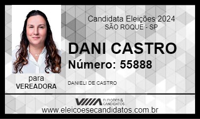 Candidato DANI CASTRO 2024 - SÃO ROQUE - Eleições