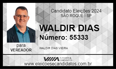 Candidato WALDIR DIAS 2024 - SÃO ROQUE - Eleições