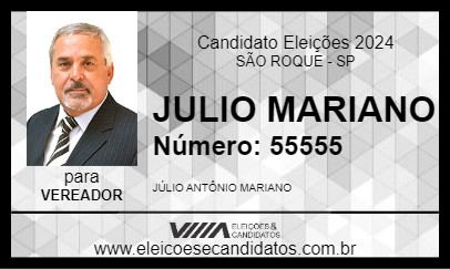 Candidato JULIO MARIANO 2024 - SÃO ROQUE - Eleições