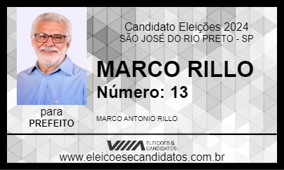 Candidato MARCO RILLO 2024 - SÃO JOSÉ DO RIO PRETO - Eleições