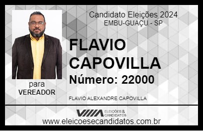 Candidato FLAVIO CAPOVILLA 2024 - EMBU-GUAÇU - Eleições