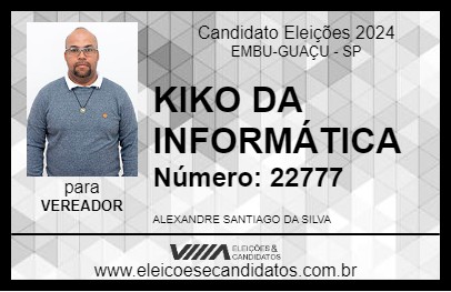 Candidato KIKO DA INFORMÁTICA 2024 - EMBU-GUAÇU - Eleições