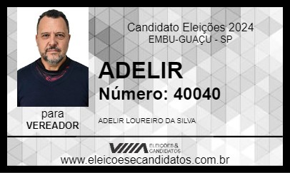 Candidato ADELIR 2024 - EMBU-GUAÇU - Eleições