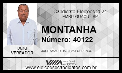 Candidato MONTANHA 2024 - EMBU-GUAÇU - Eleições