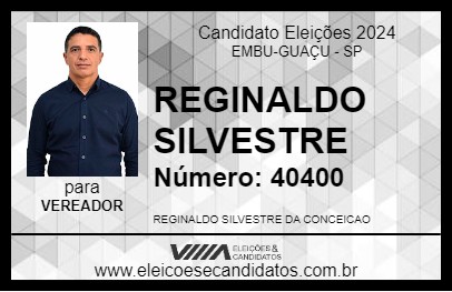 Candidato REGINALDO SILVESTRE 2024 - EMBU-GUAÇU - Eleições