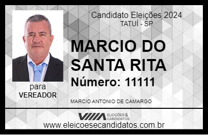 Candidato MARCIO DO SANTA RITA 2024 - TATUÍ - Eleições