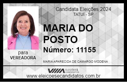 Candidato MARIA DO POSTO 2024 - TATUÍ - Eleições