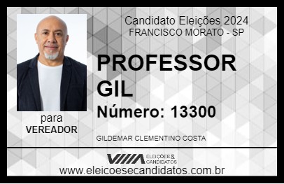 Candidato PROFESSOR GIL 2024 - FRANCISCO MORATO - Eleições