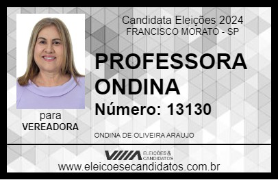 Candidato PROFESSORA ONDINA 2024 - FRANCISCO MORATO - Eleições