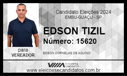 Candidato EDSON TIZIL 2024 - EMBU-GUAÇU - Eleições