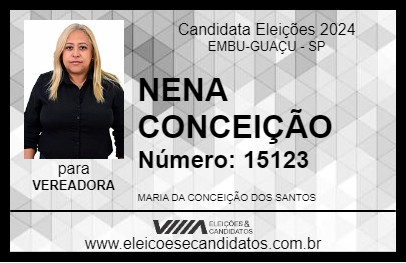 Candidato NENA CONCEIÇÃO 2024 - EMBU-GUAÇU - Eleições