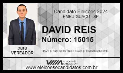 Candidato DAVID REIS 2024 - EMBU-GUAÇU - Eleições