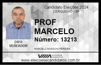 Candidato PROF MARCELO 2024 - CERQUILHO - Eleições