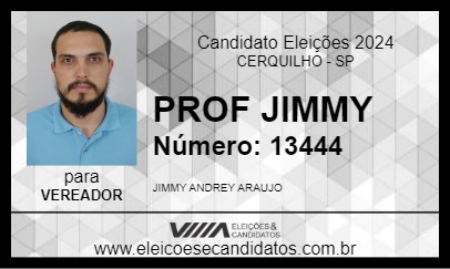 Candidato PROF JIMMY 2024 - CERQUILHO - Eleições