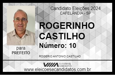 Candidato ROGERINHO CASTILHO 2024 - CAFELÂNDIA - Eleições