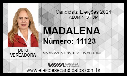 Candidato MADALENA 2024 - ALUMÍNIO - Eleições