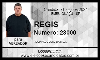 Candidato REGIS 2024 - EMBU-GUAÇU - Eleições