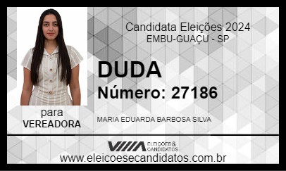 Candidato DUDA 2024 - EMBU-GUAÇU - Eleições