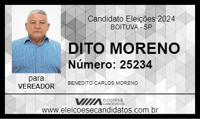 Candidato DITO MORENO 2024 - BOITUVA - Eleições