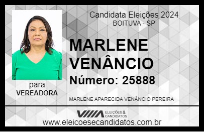 Candidato MARLENE VENÂNCIO 2024 - BOITUVA - Eleições